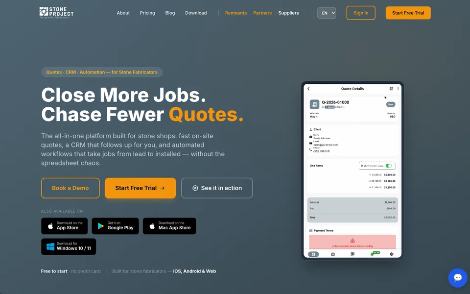 Stone Project website
