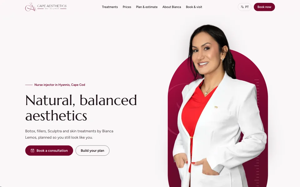 Cape Aesthetics & Wellness website