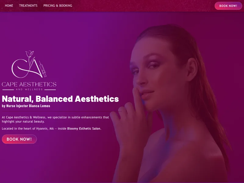 Cape Aesthetics & Wellness website
