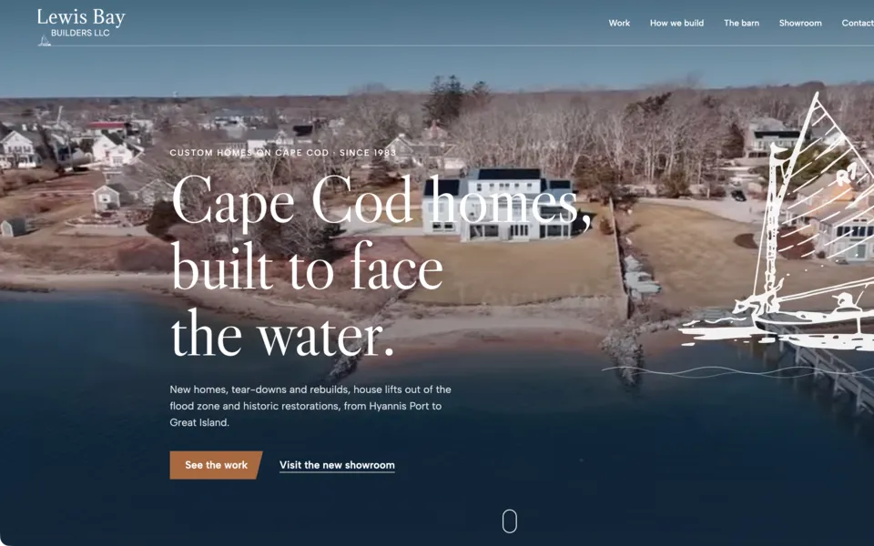 Lewis Bay Builders website