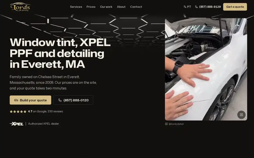 Lords Detailing website
