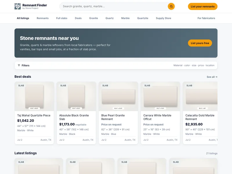 Remnant Finder app and website